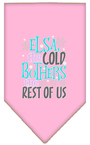 Elsa, the Cold Screen Print Bandana Light Pink Small